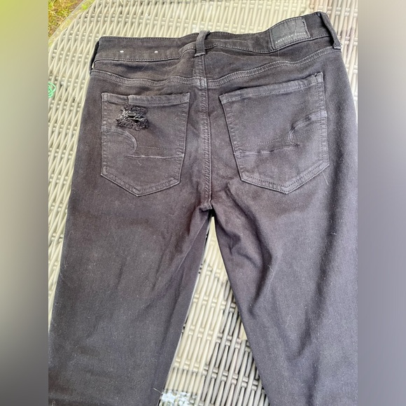 American Eagle black skinny jeans, size 6 - Picture 2 of 3